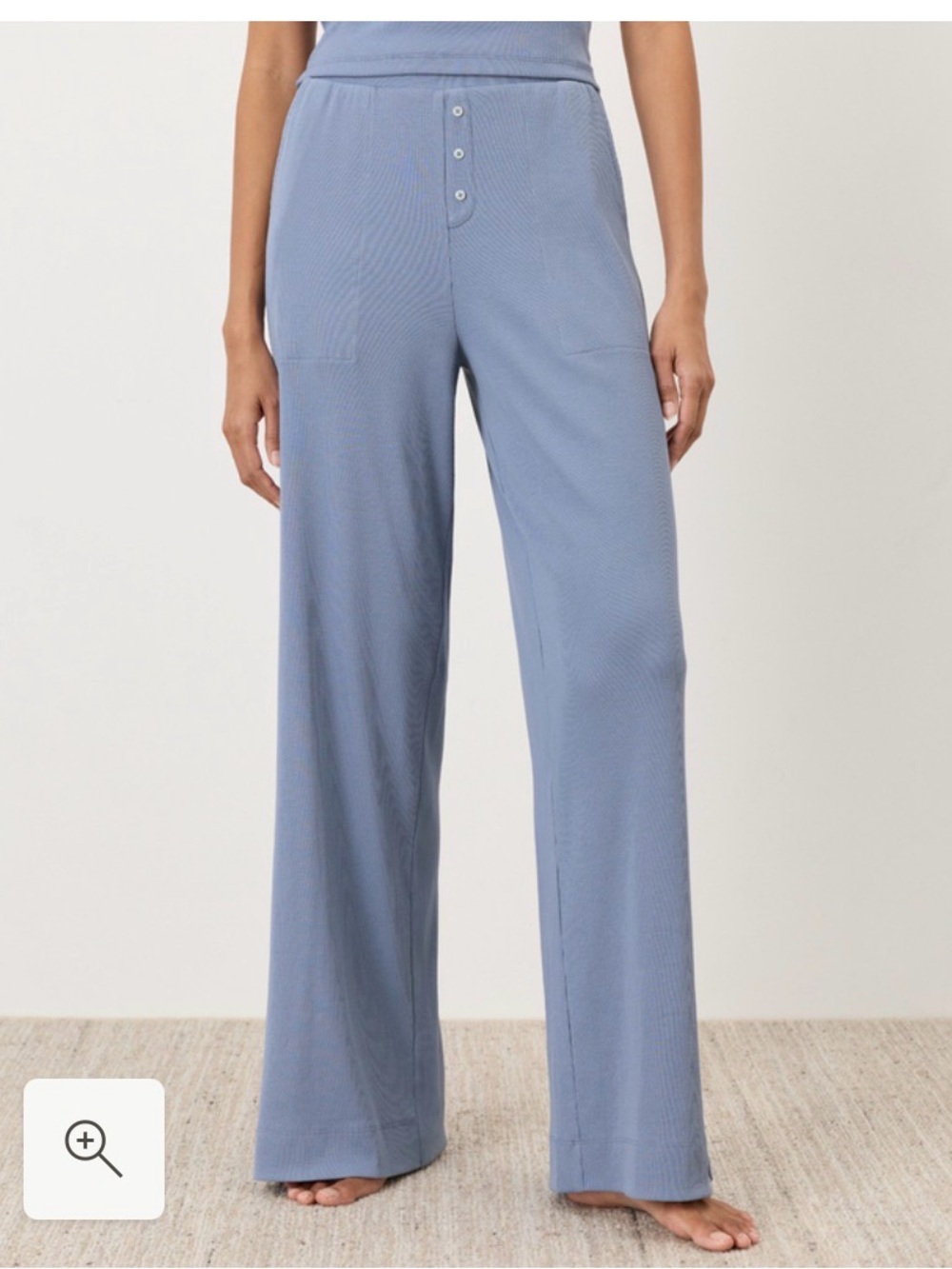 Pact Wide-Leg pajama pants in blue Large